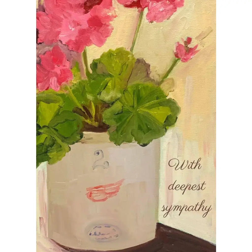Sympathy Greeting Card - Geranium - Carpe Diem Papers