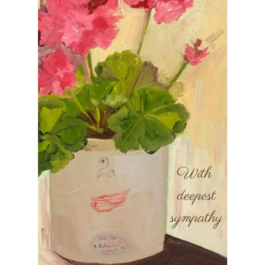 Sympathy Greeting Card - Geranium - Carpe Diem Papers
