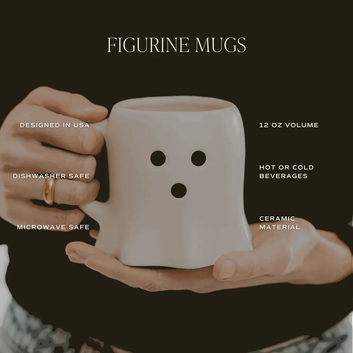 Ghost Face 12oz. Figurine Coffee Mug - Sweet Water Decor
