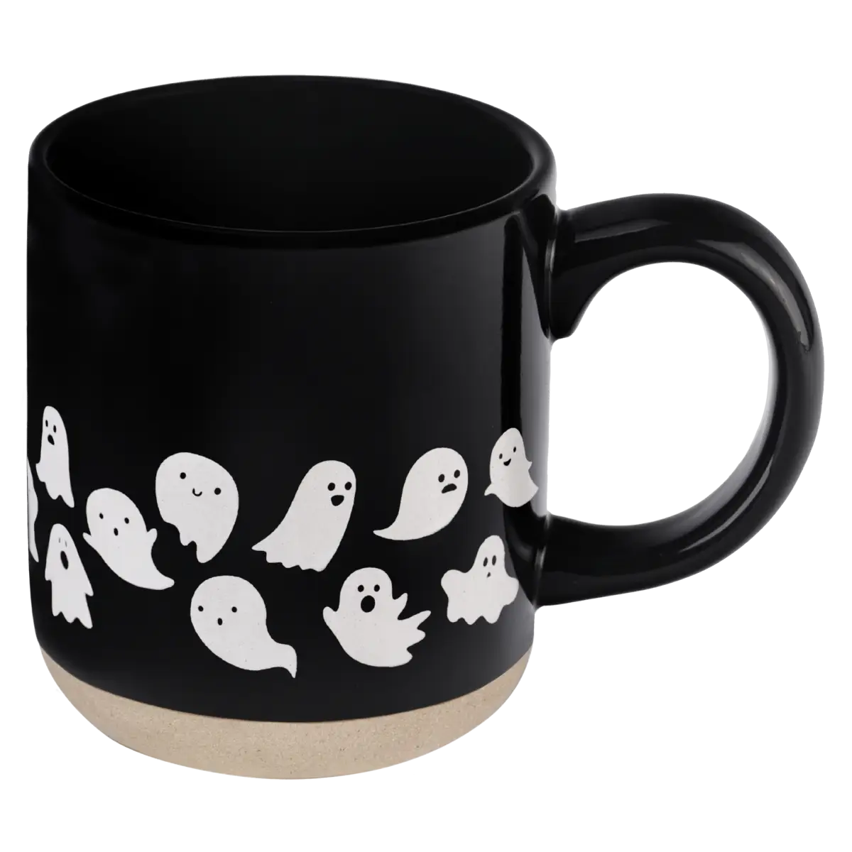 Ghosts 14oz. Black Stoneware Coffee Mug - Sweet Water Decor