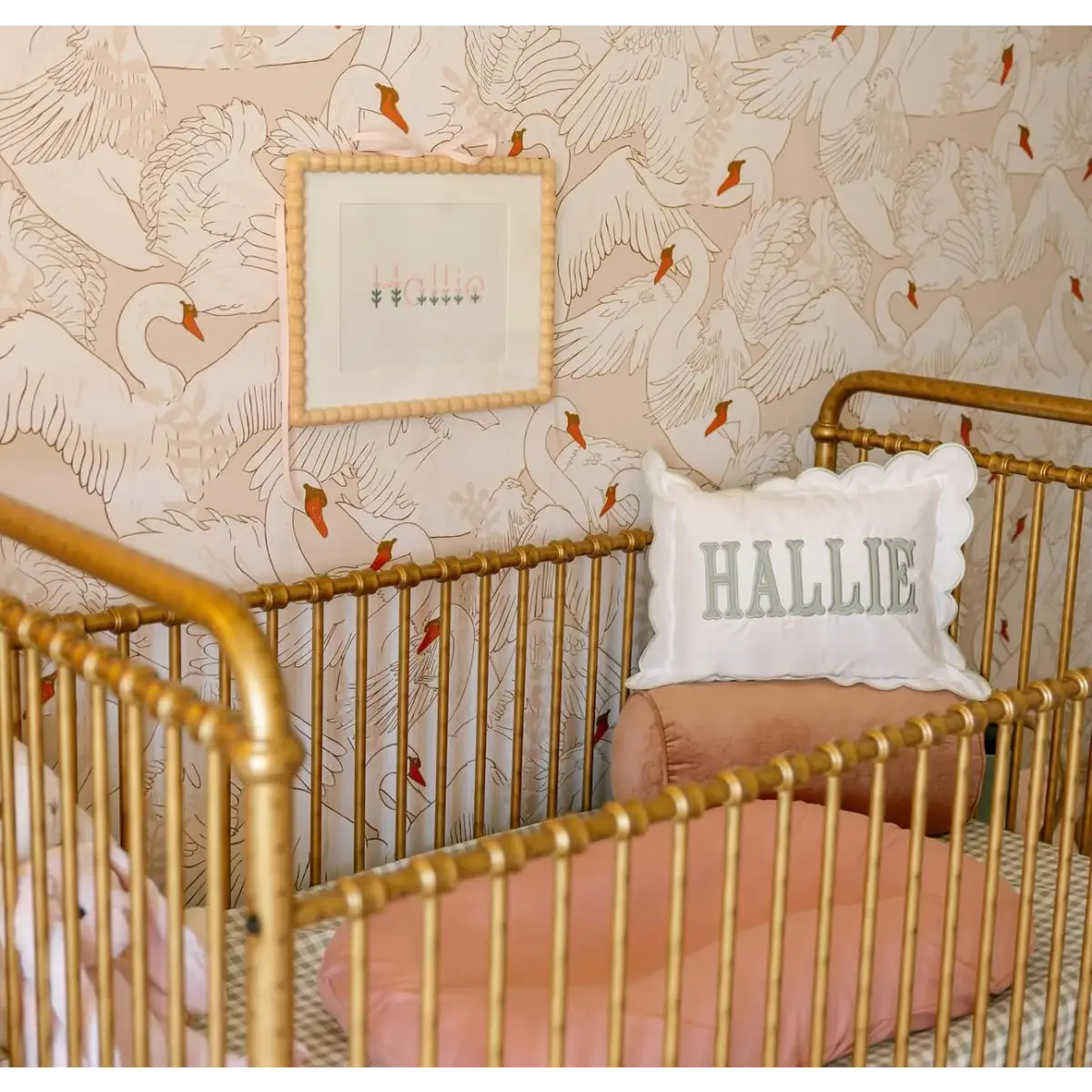 Gia Wallpaper - Swans - by Brittany Polatis Design - Loomwell Home Goods