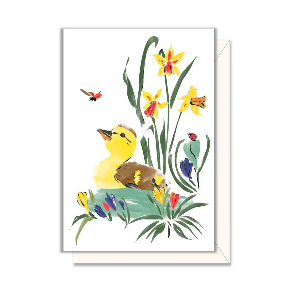 Gift Enclosure Card - Duckling & Ladybug Friends - Driscoll Design