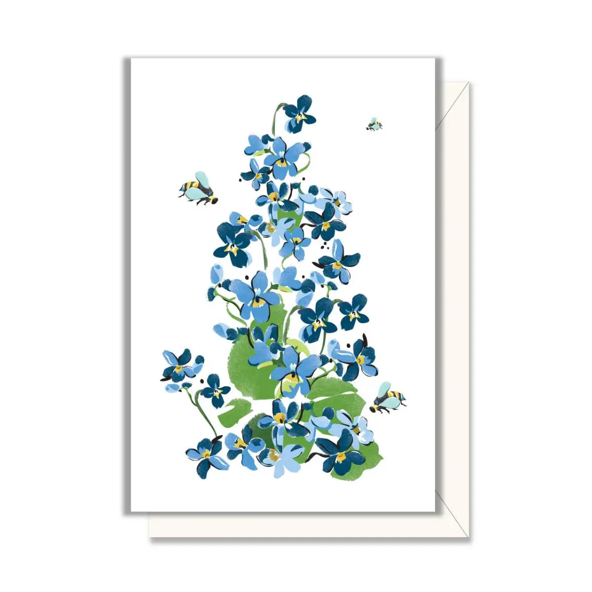 Gift Enclosure Card - Forget-Me-Nots and Bees - Driscoll Design