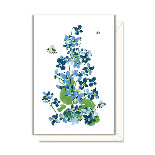 Gift Enclosure Card - Forget-Me-Nots and Bees - Driscoll Design