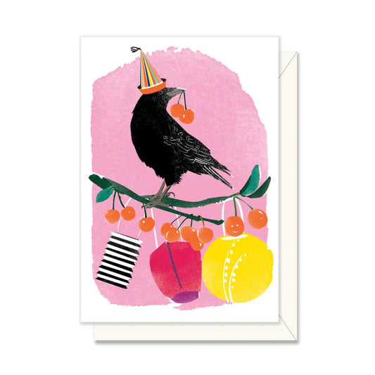 Gift Enclosure Card - Party Crow & Cherries - Driscoll Design