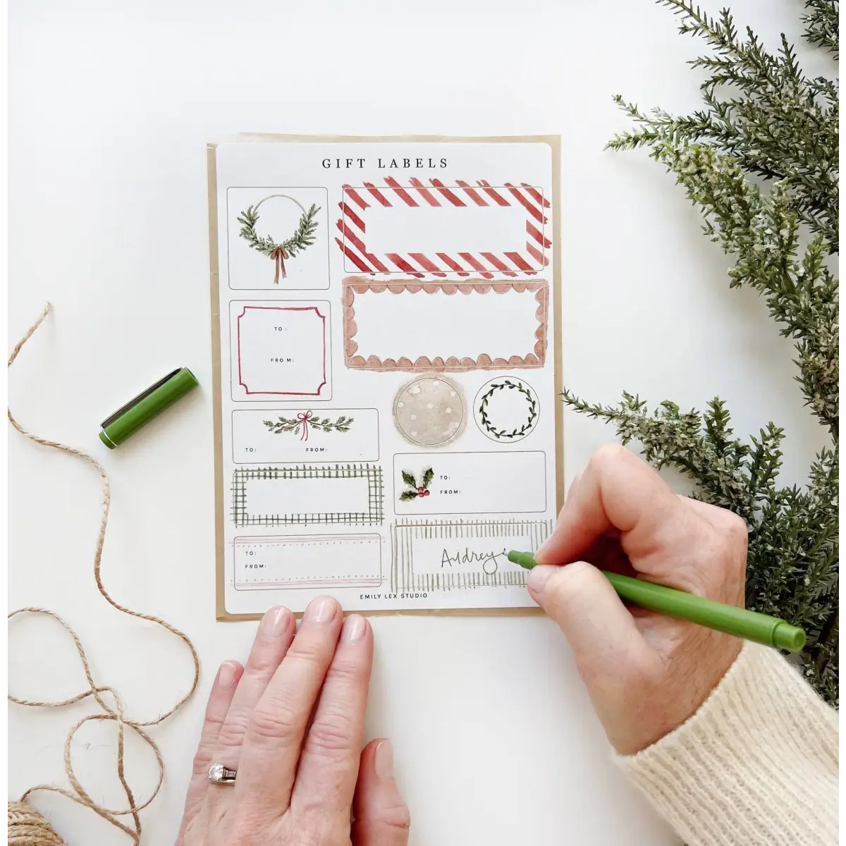 Gift Label Sticker Sheets - 2 per pkg - emily lex studio