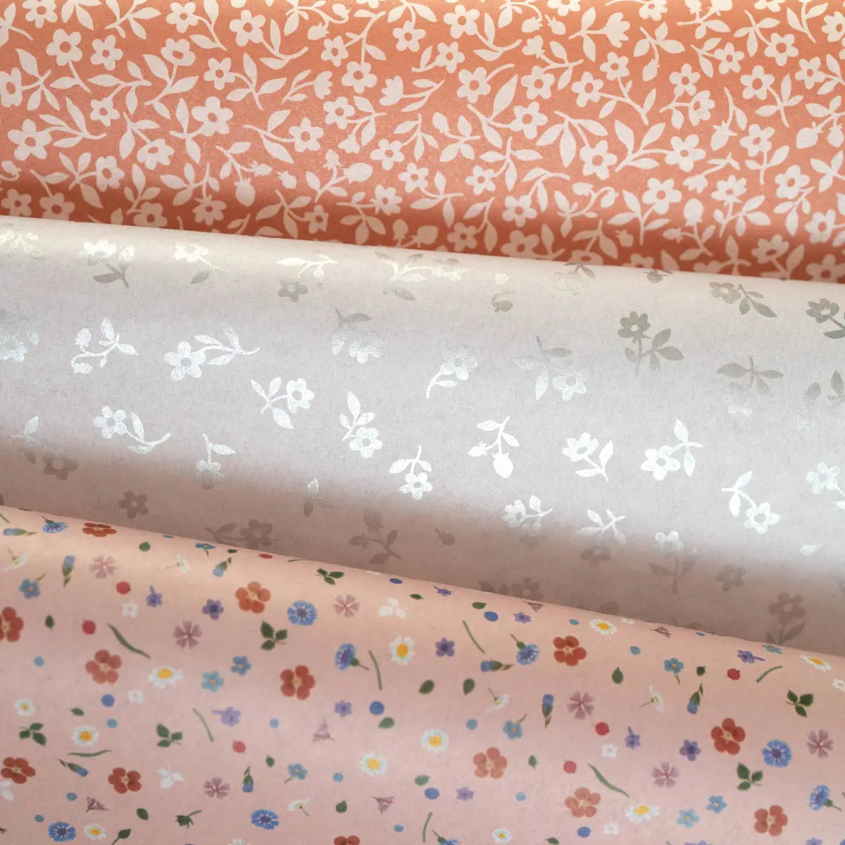 Gift Tissue Paper - Terracotta Petite Flowers - 10 sheets - Botanica Paper Co.