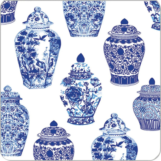 Ginger Jars Paper Coasters Set of 20 - WH Hostess Social Stationery