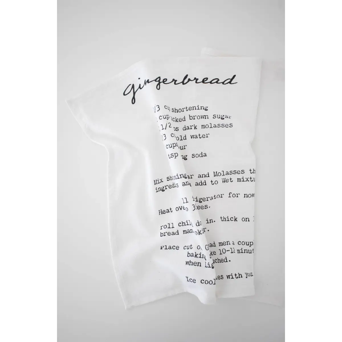 Gingerbread Family Recipe Tea Towel - Heirloomed Collection