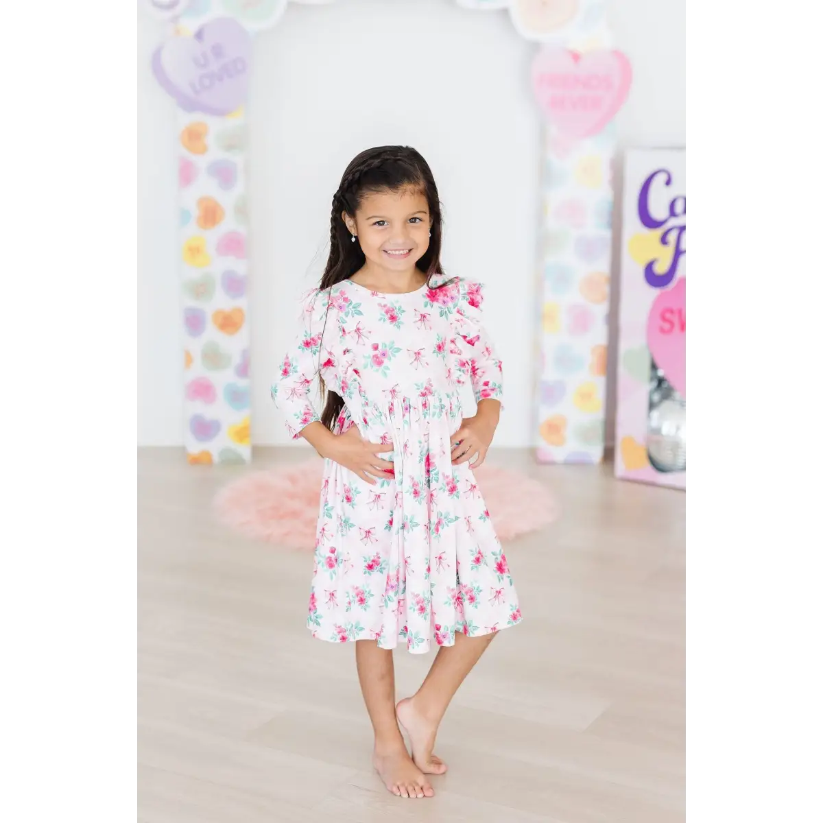 Ruffle Twirl Dress - Gingham Bows - Mila & Rose ®