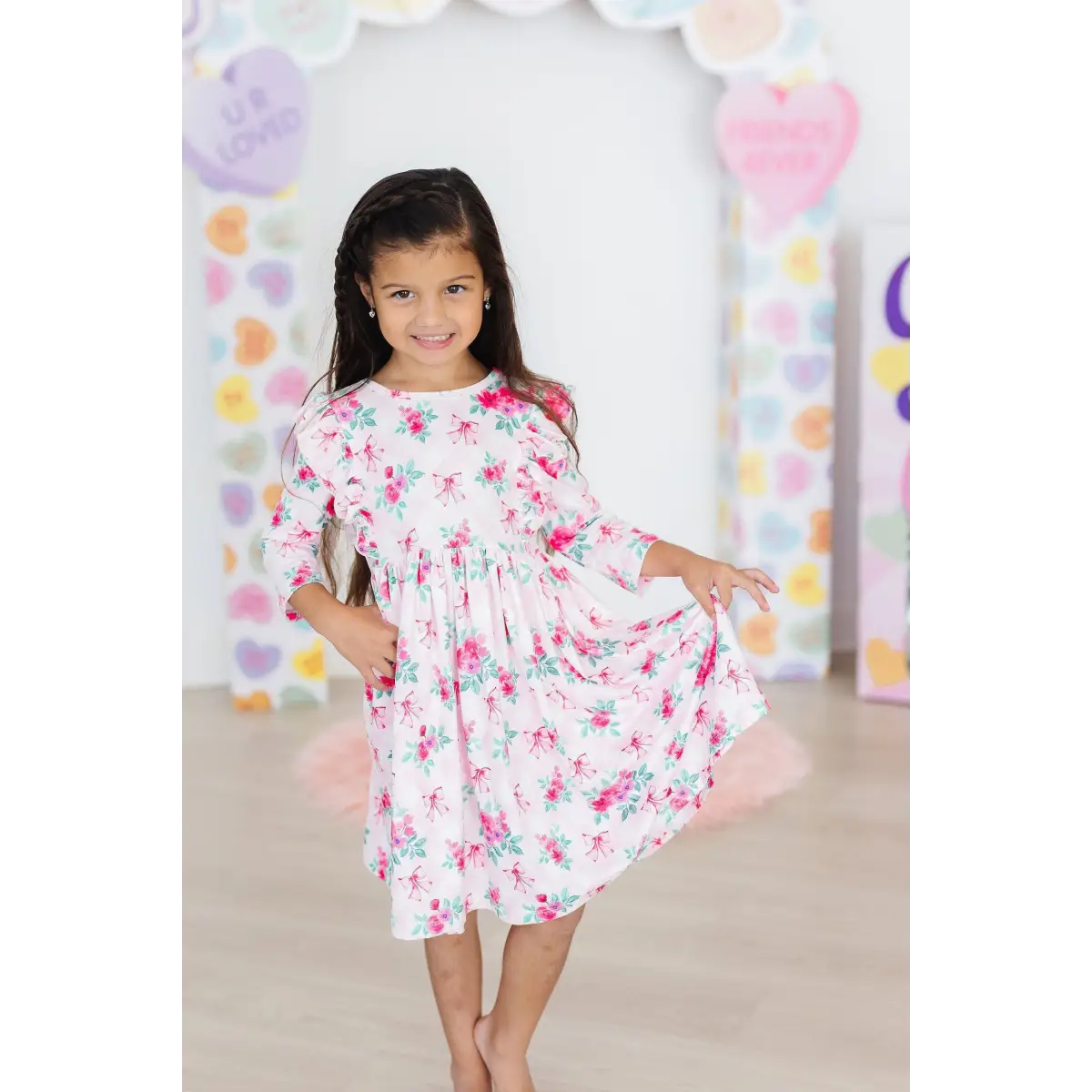 Ruffle Twirl Dress - Gingham Bows - Mila & Rose ®