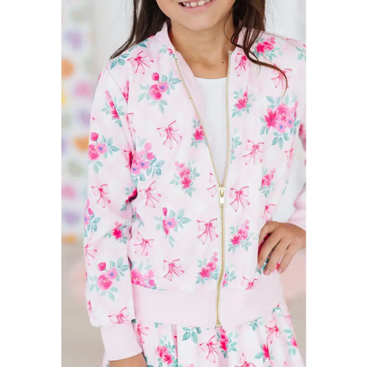 Gingham Bows Satin Jacket - Mila & Rose ®