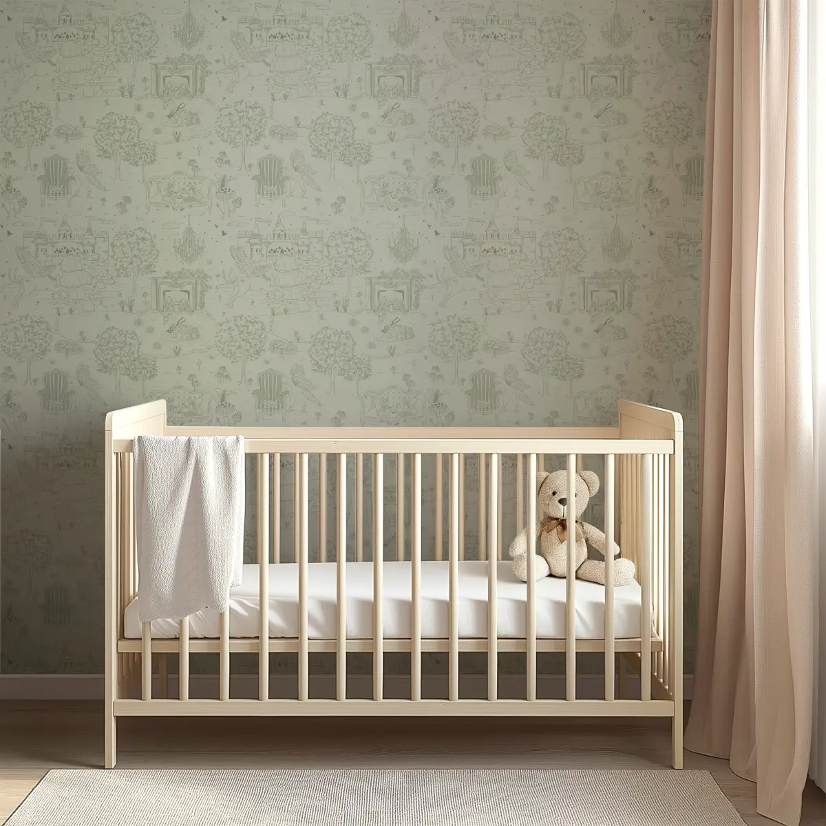 Ginny Wallpaper - Castles Unicorns and Fairies for Kids - by Painted Hawk Design - Loomwell Home Goods