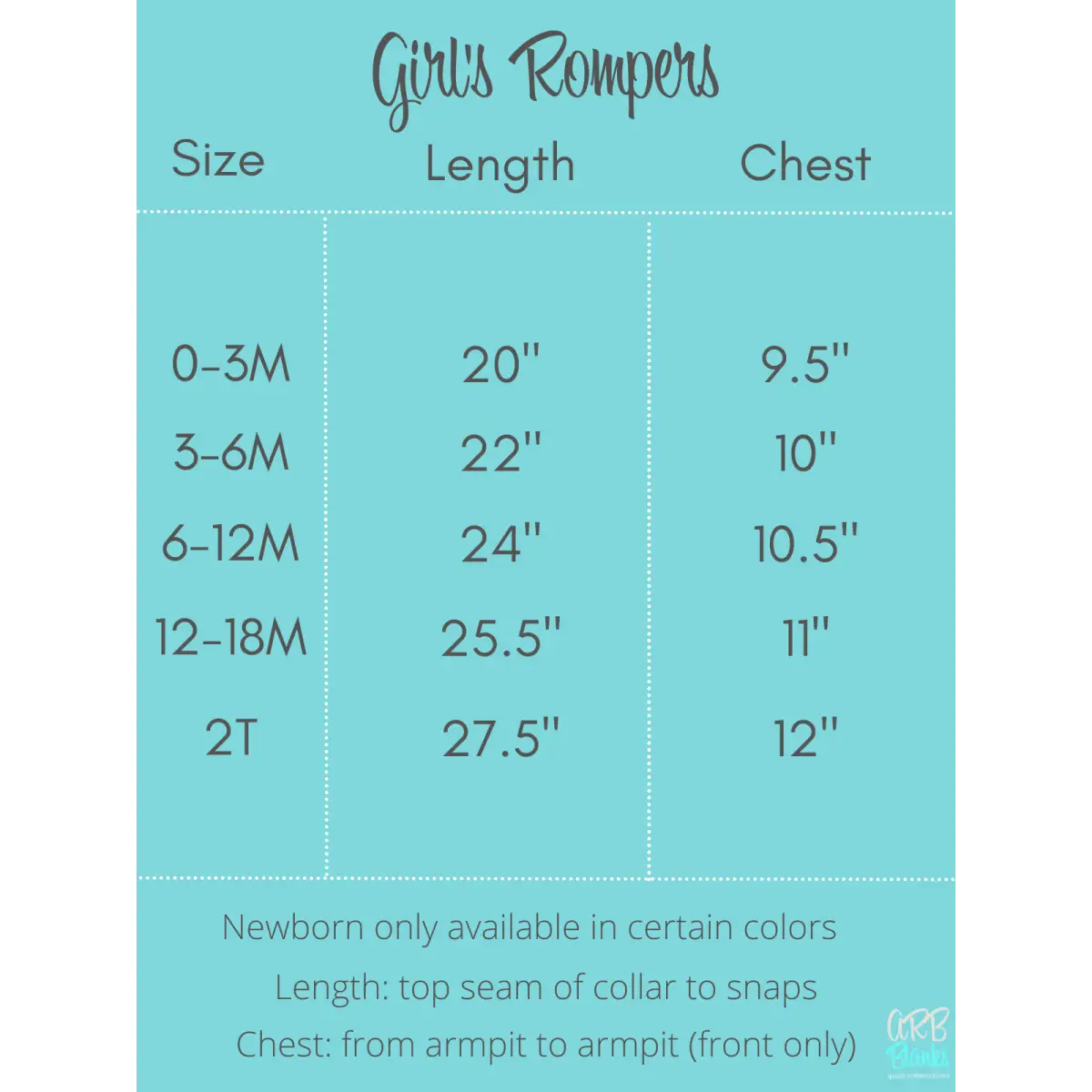 Girl’s Angel Sleeve Rompers - ARB Blanks