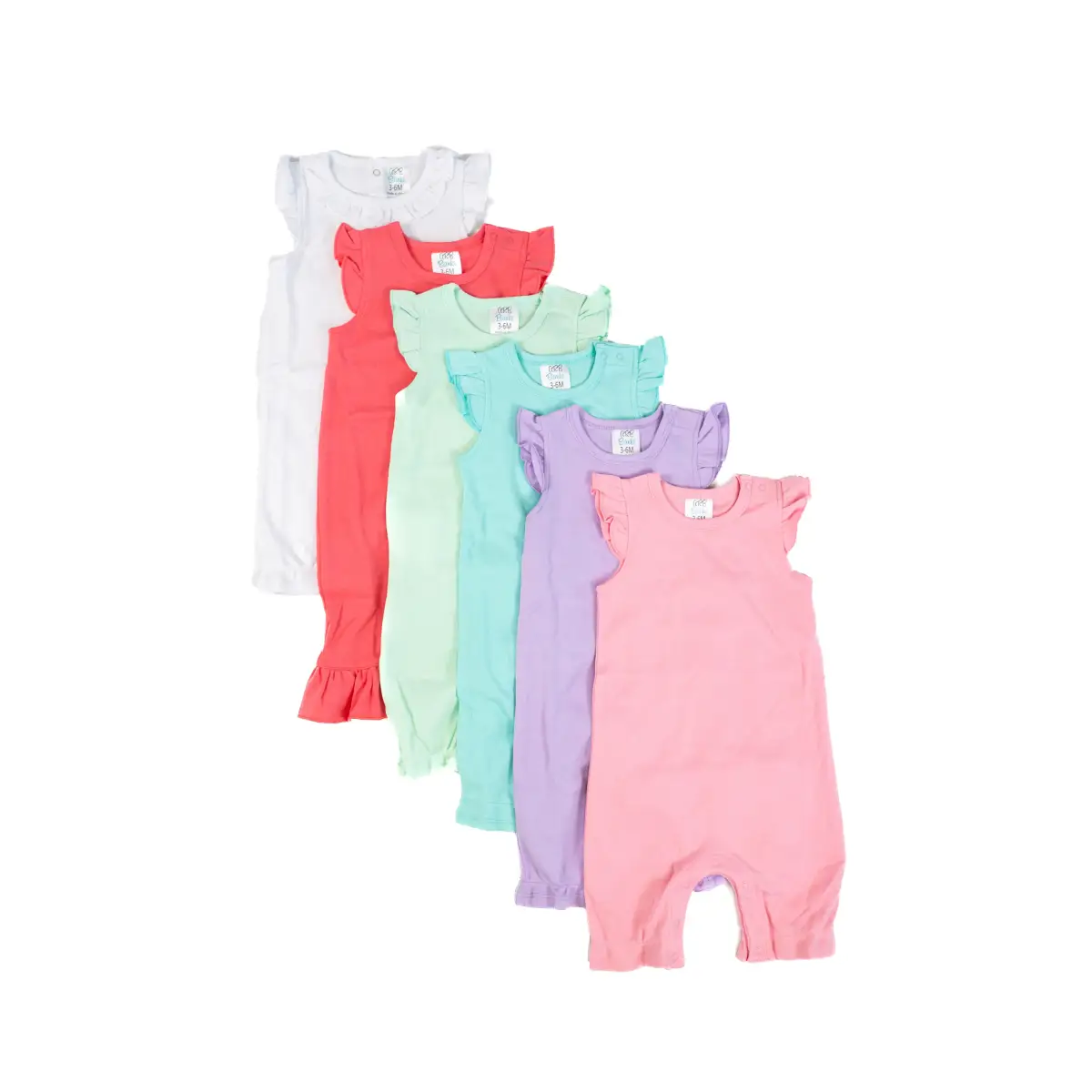 Girl’s Angel Sleeve Rompers - ARB Blanks