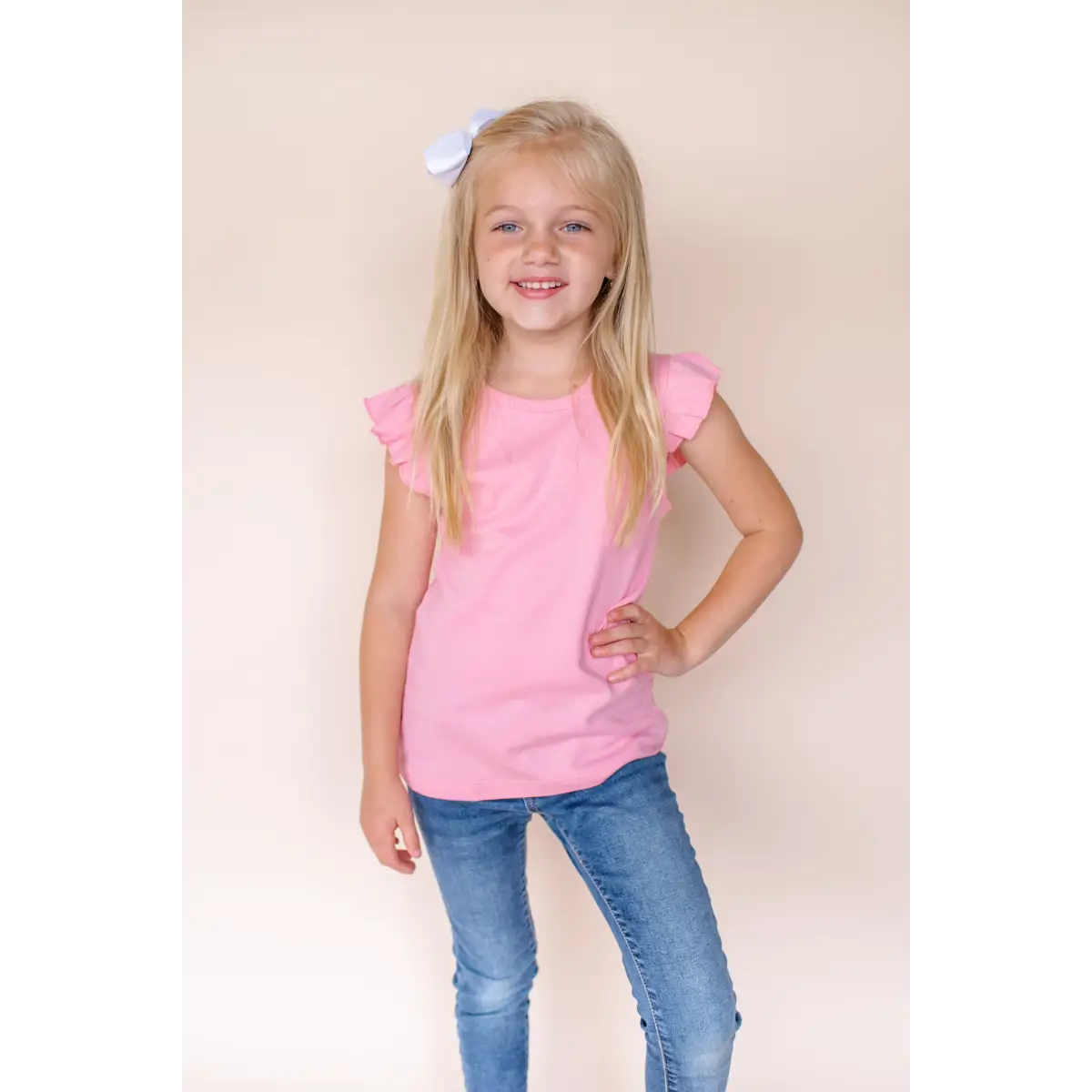 Girl’s Angel Sleeve Shirt - Bubble Gum Pink / 12M - ARB Blanks