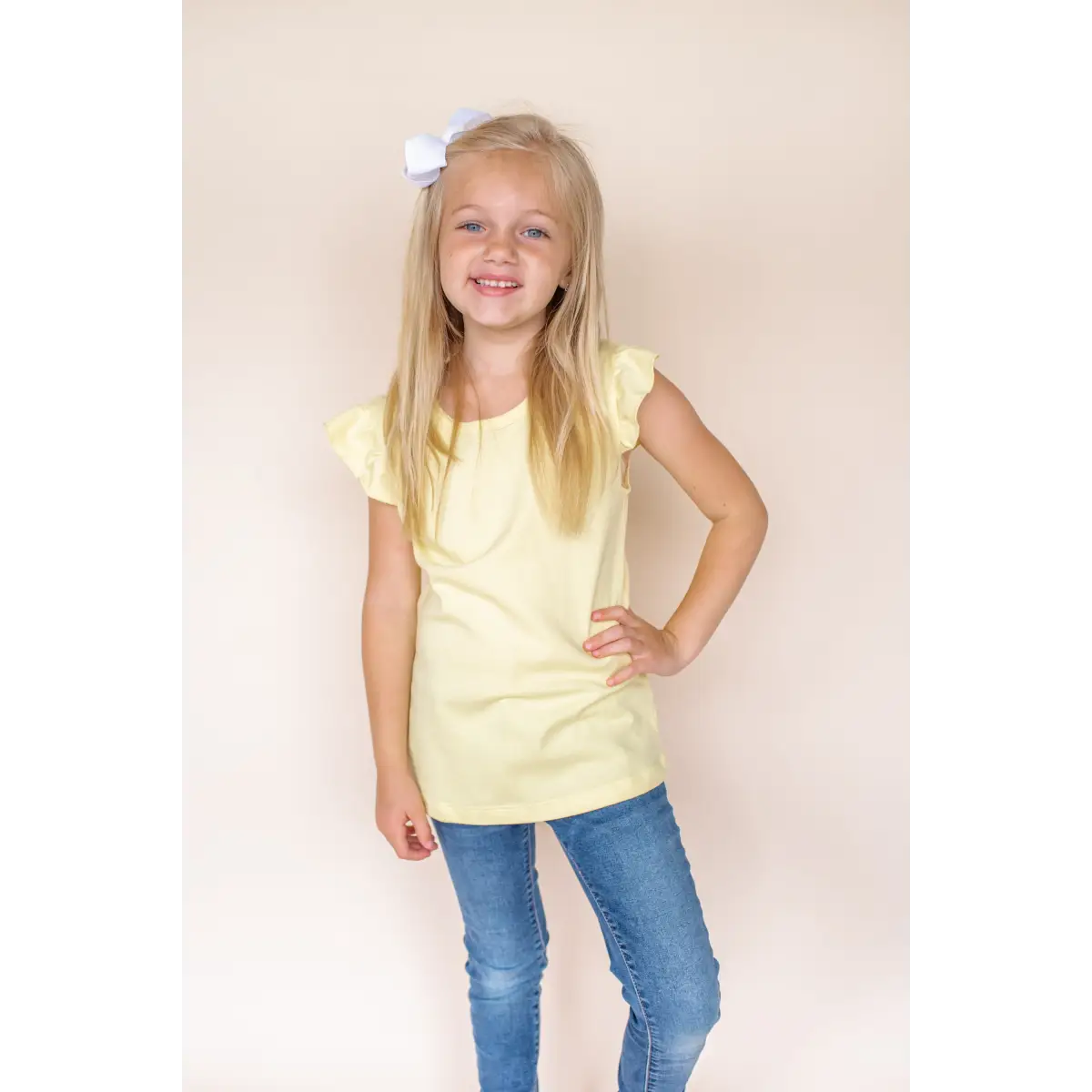 Girl’s Angel Sleeve Shirt - Summer Yellow / 12M - ARB Blanks