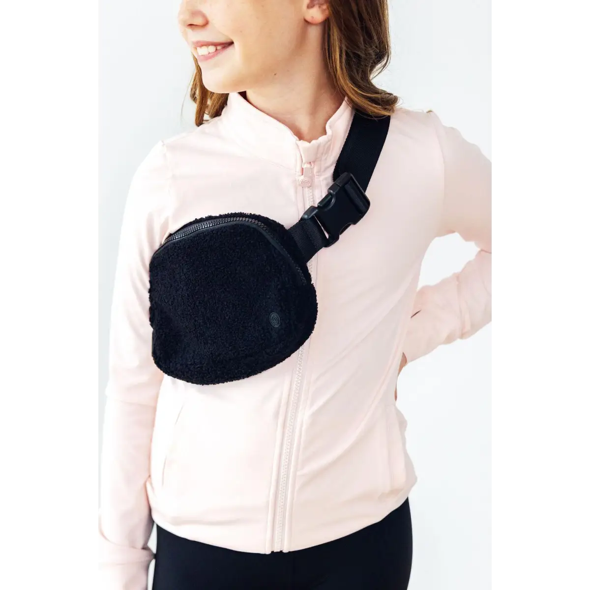 Girls Belt Bag - Black Fleece - Mila & Rose ®