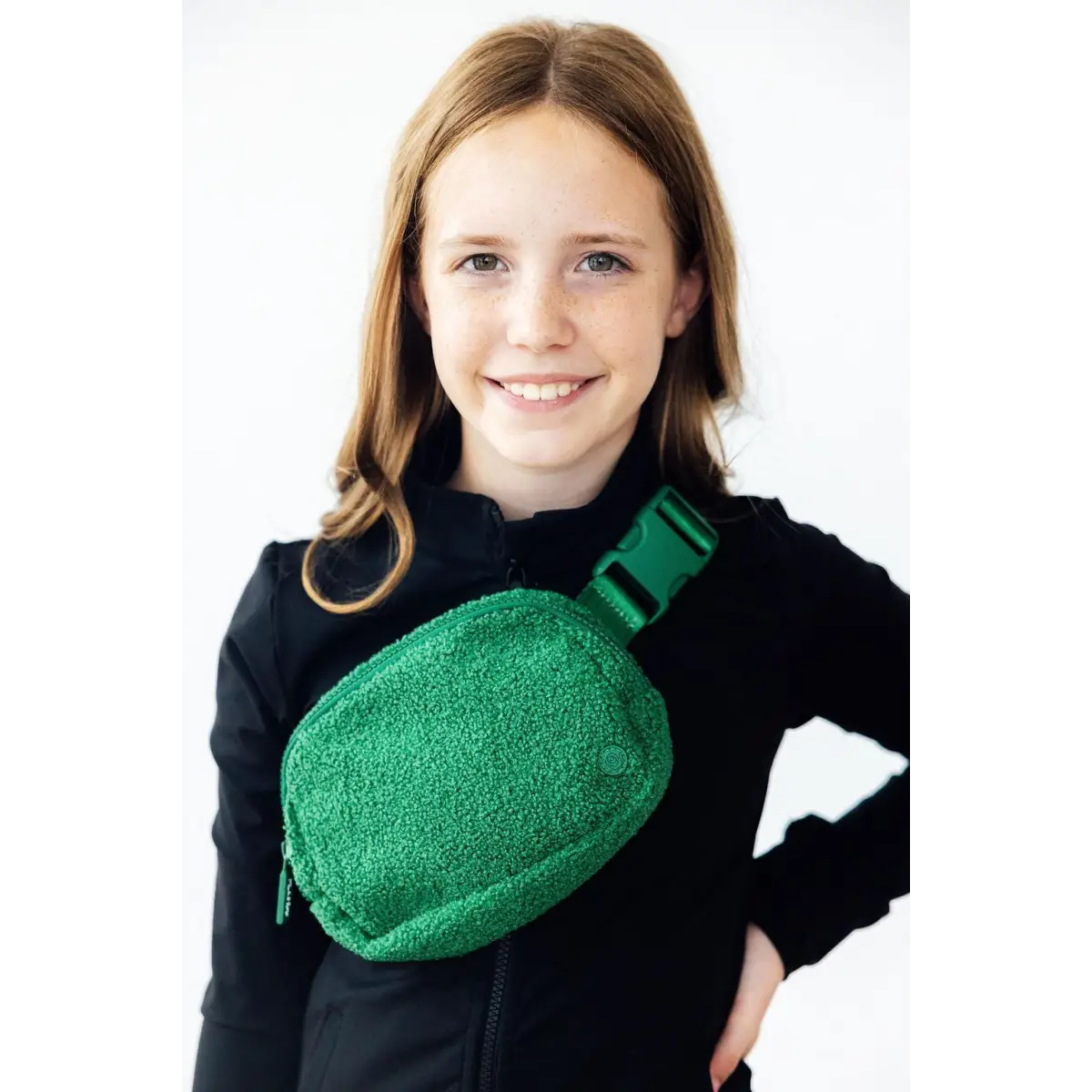 Girls’ Belt Bag - Green Fleece - Mila & Rose ®
