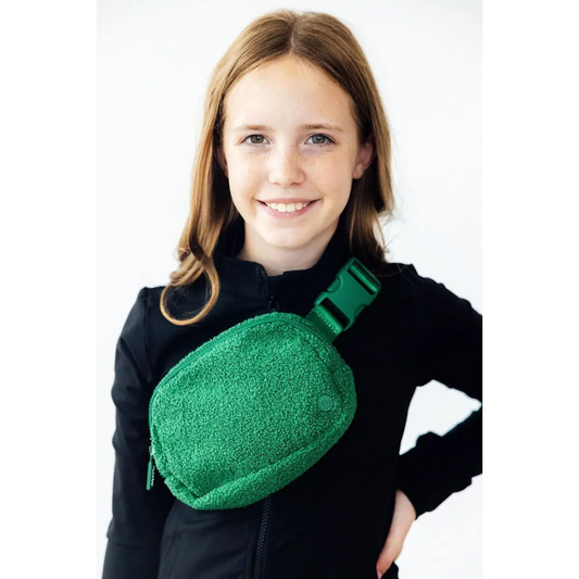 Girls’ Belt Bag - Green Fleece - Mila & Rose ®