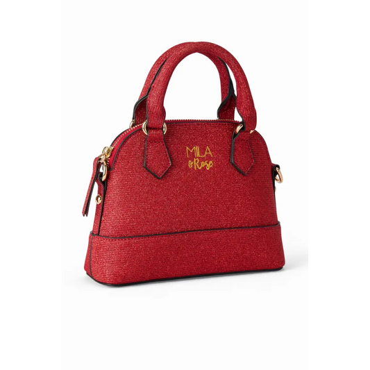 Girl’s Crossbody Purse - Red Shimmer - Mila & Rose ®