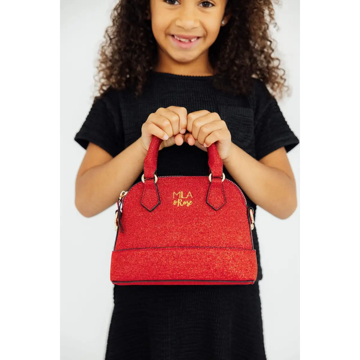 Girl’s Crossbody Purse - Red Shimmer - Mila & Rose ®