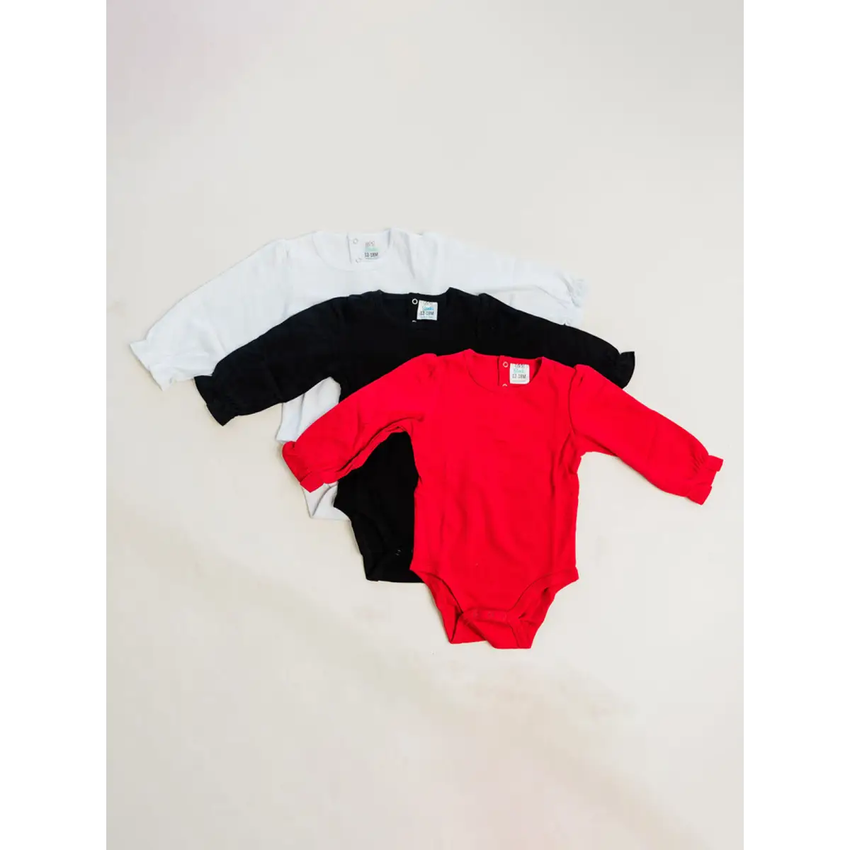 Girl’s Long Sleeve Ruffle Baby Bodysuit - ARB Blanks