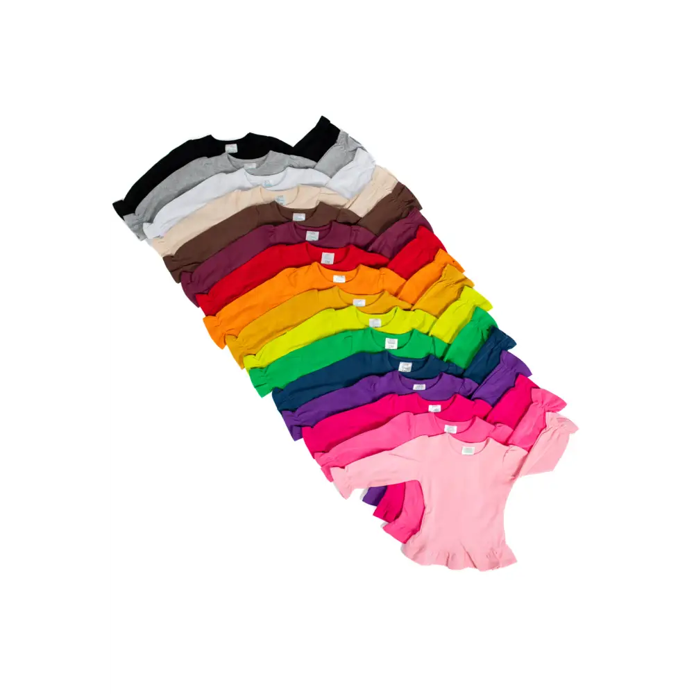 Girl’s Long Sleeve Ruffle Shirt (Youth) - ARB Blanks