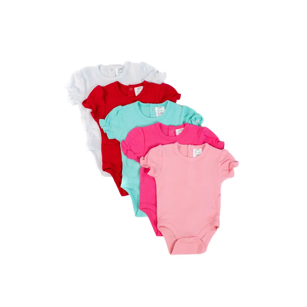 Girl’s Short Sleeve Ruffle Bodysuit - ARB Blanks