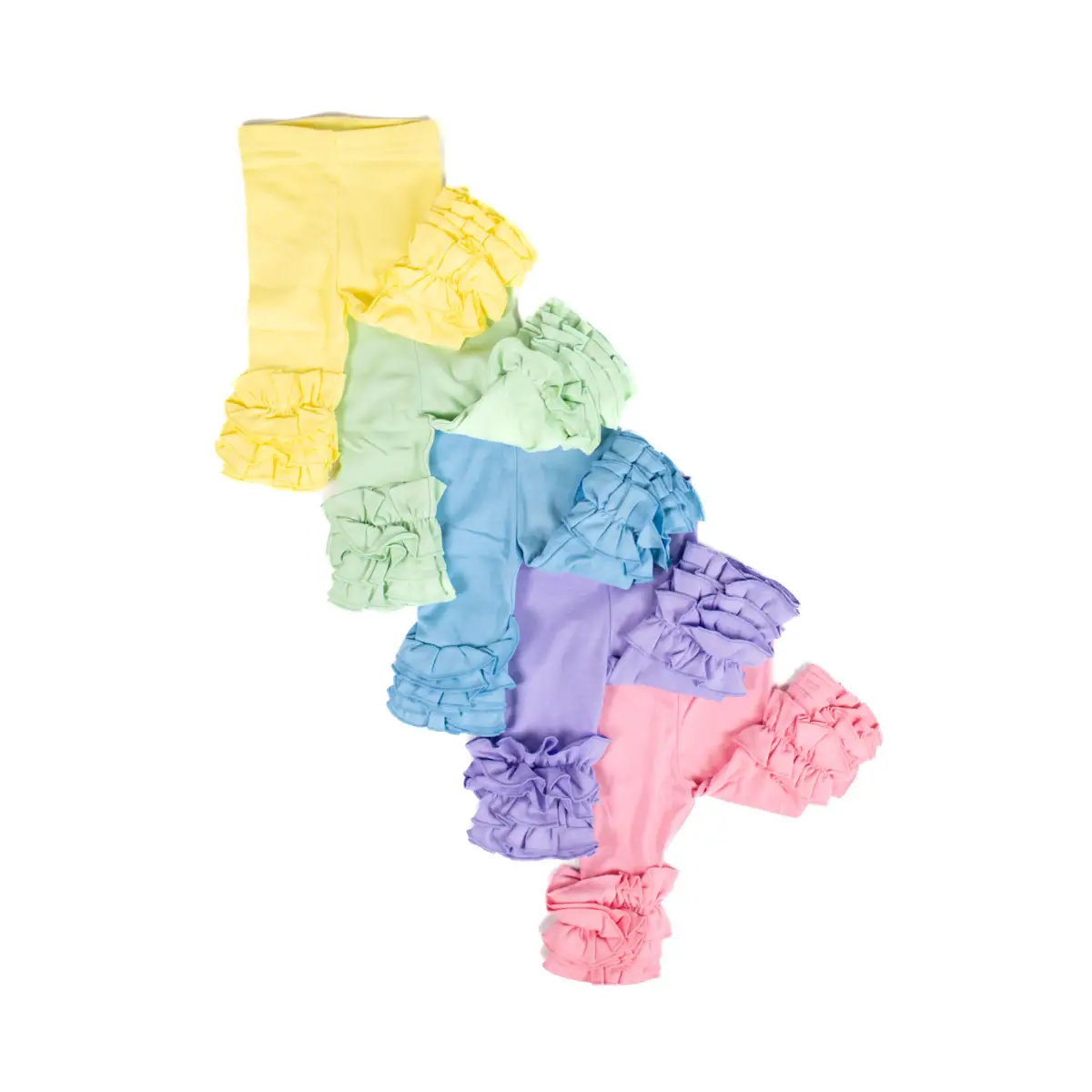 Girl’s Solid Ruffle Icing Capris - ARB Blanks
