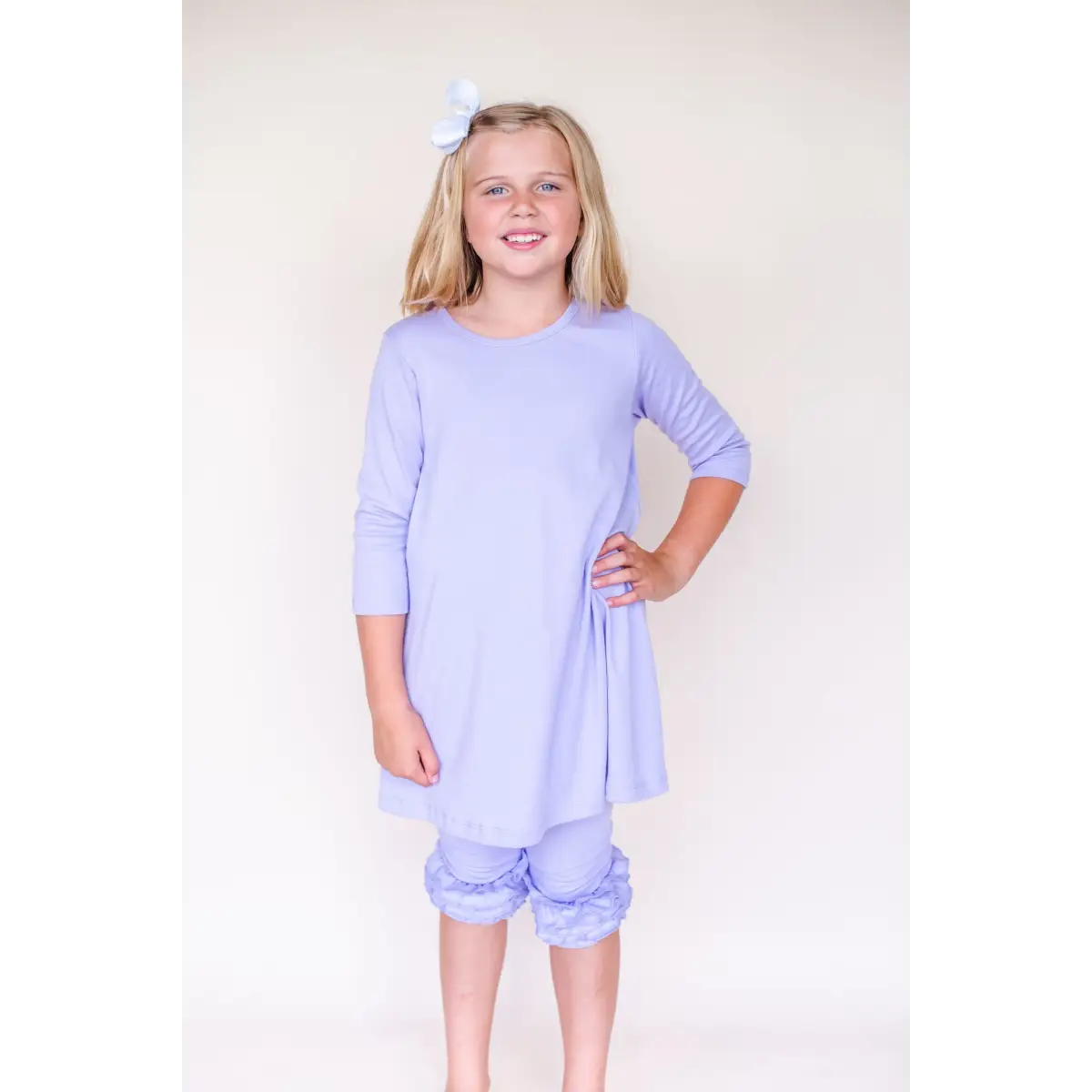 Girl’s Straight Sleeve Tunics - Deep Lilac / 12M - ARB Blanks