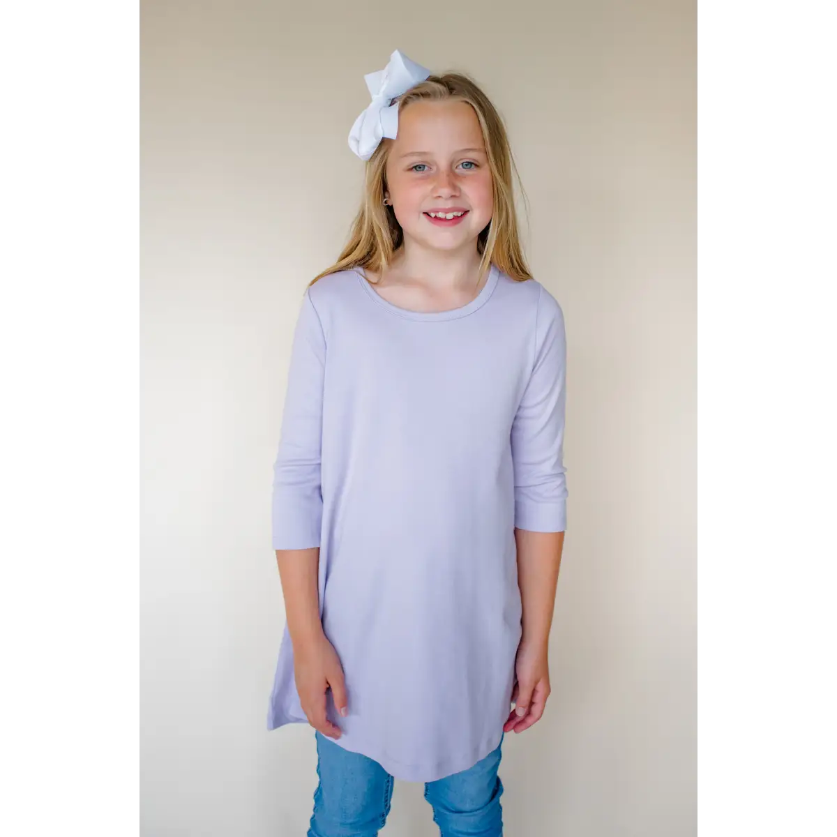 Girl’s Straight Sleeve Tunics - Lavender / 12M - ARB Blanks