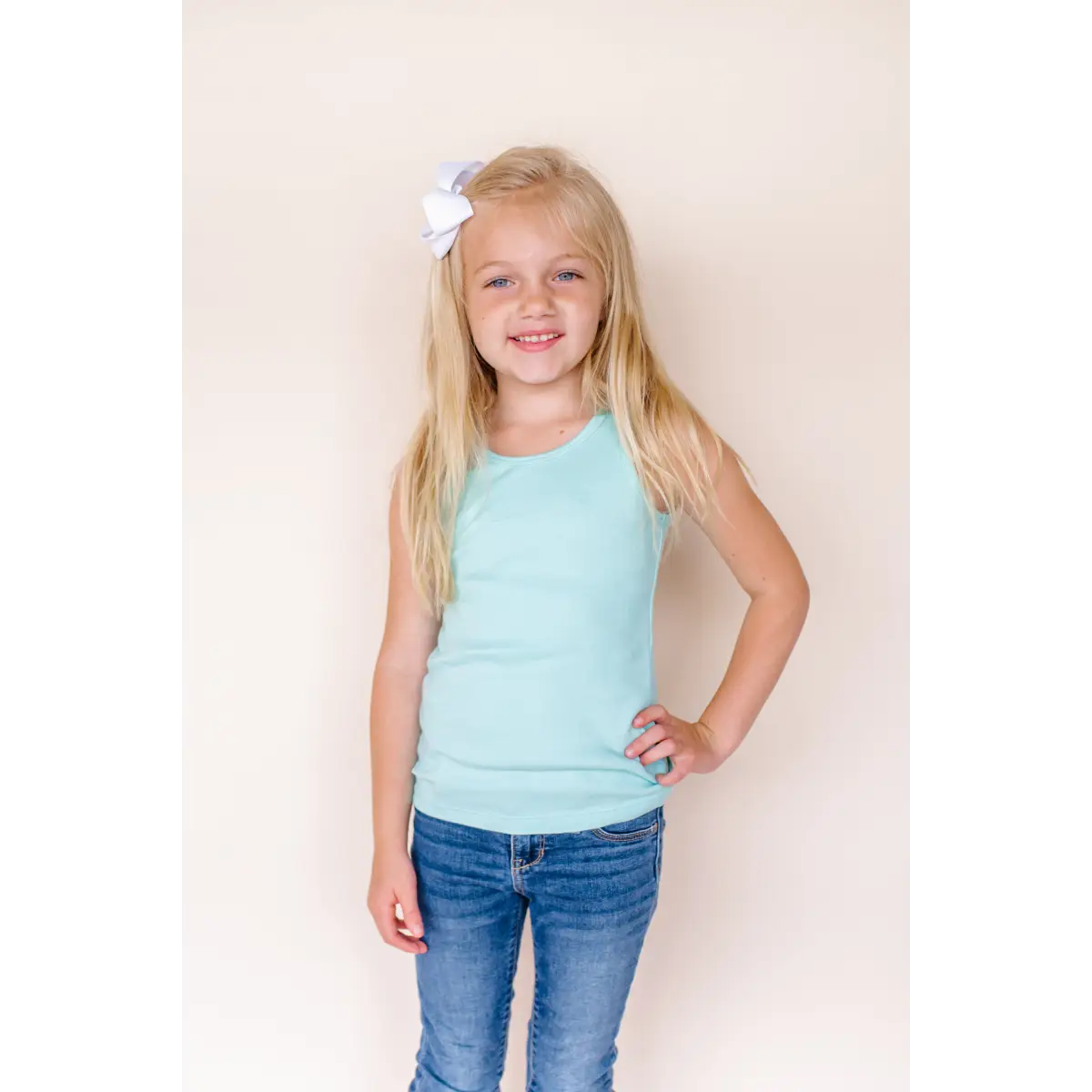 Girl’s Tank Tops - Aruba Blue / 12M - ARB Blanks