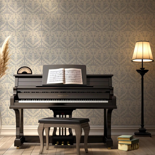 Giselle Wallpaper - Floral Damask - by Cinnamon Clouds - Loomwell Home Goods