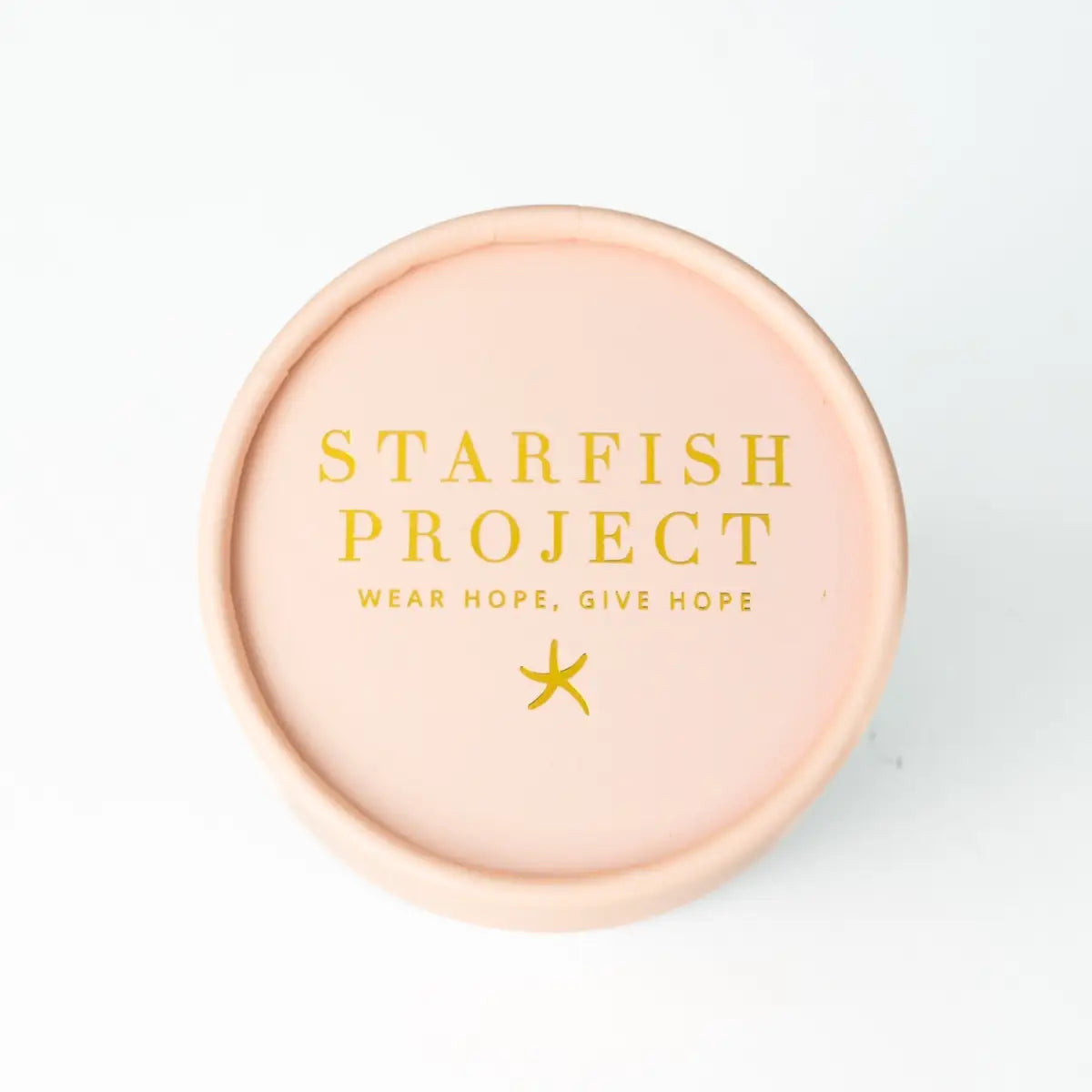 Give Hope Beaded Bracelet = Gold Beads and Heart - Starfish Project