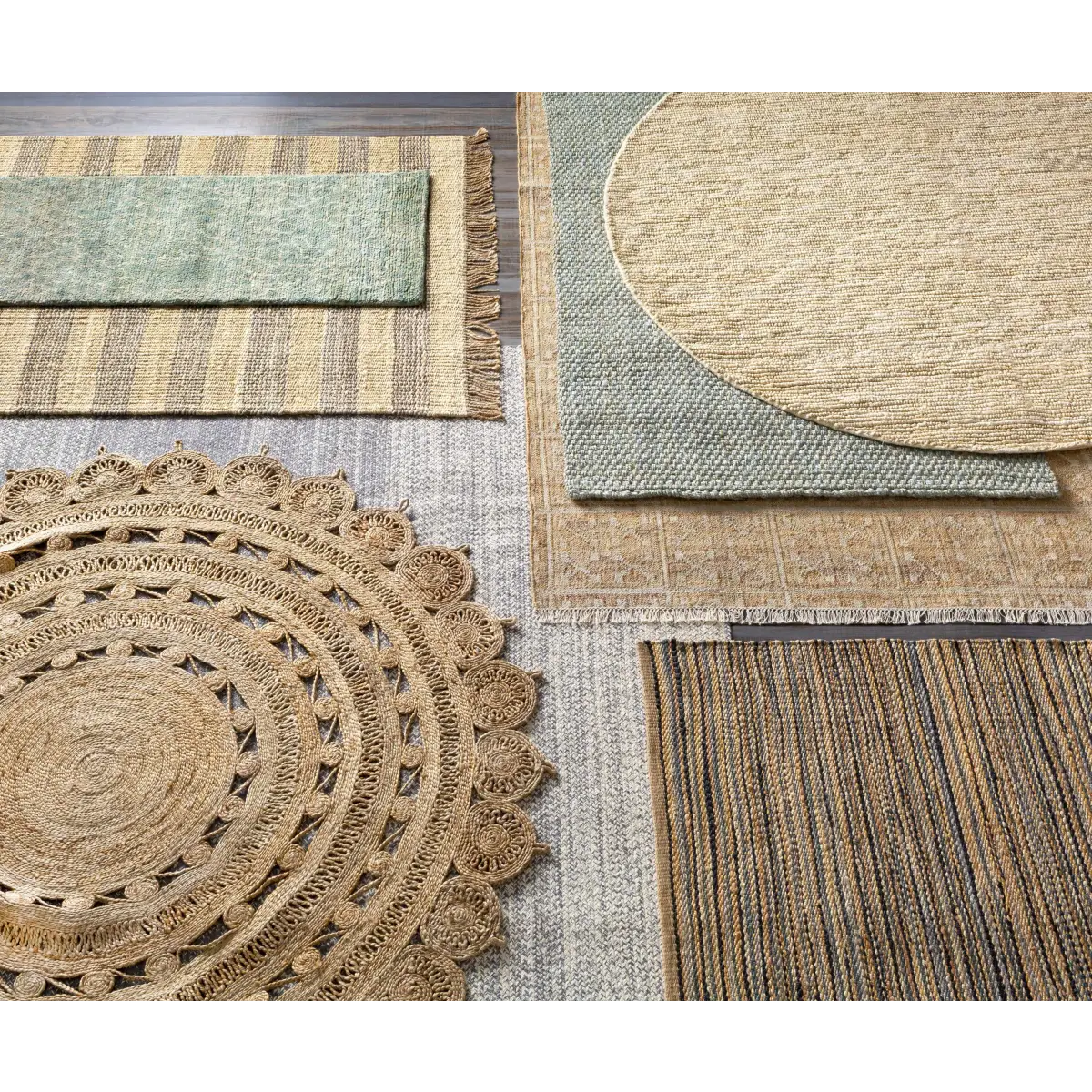 Glover Bleached Braided Jute Carpet - Boutique Rugs