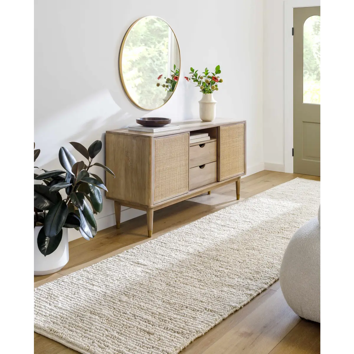 Glover Bleached Braided Jute Carpet - Boutique Rugs