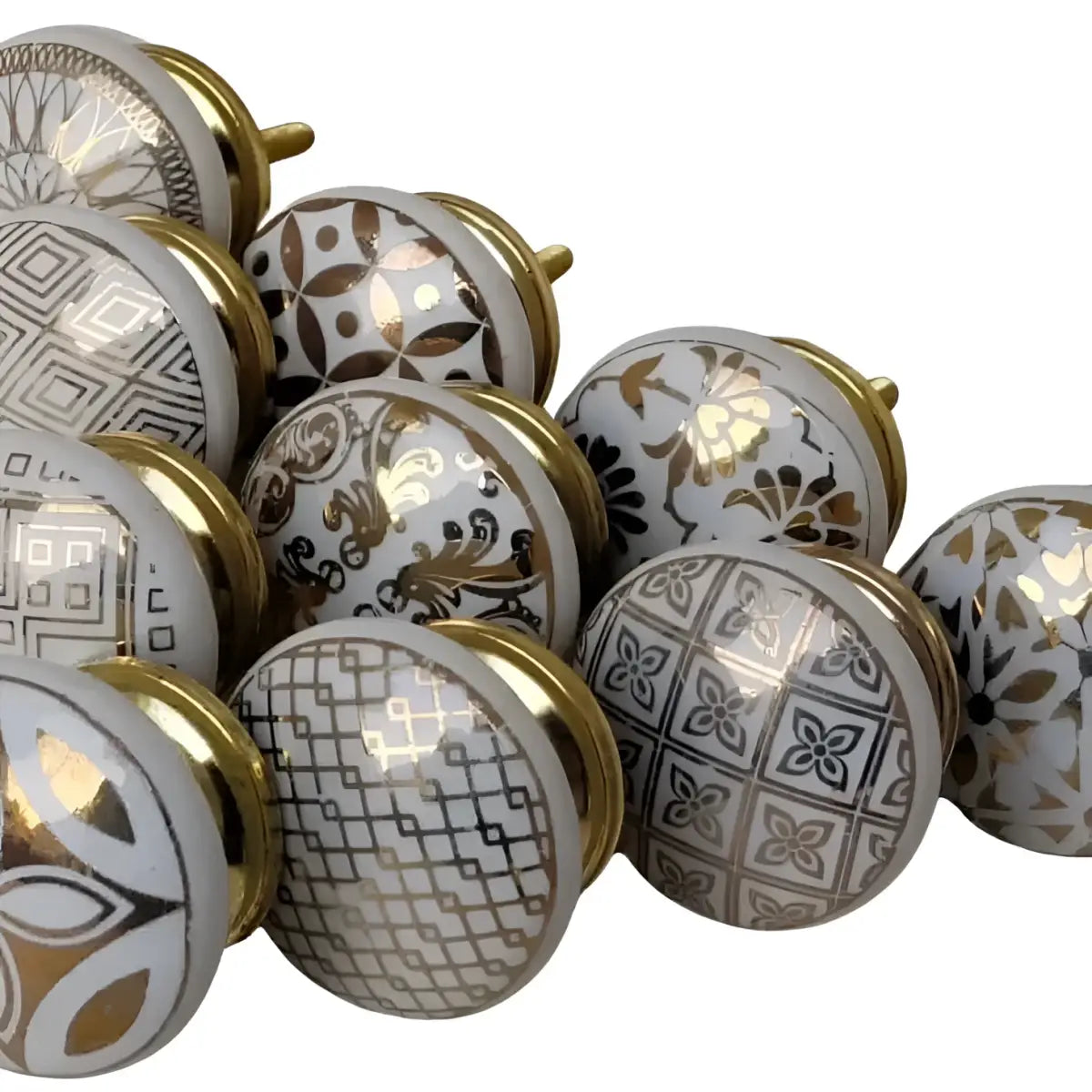 Gold Assorted Ceramic Drawer Knobs (each) - Plutus imports
