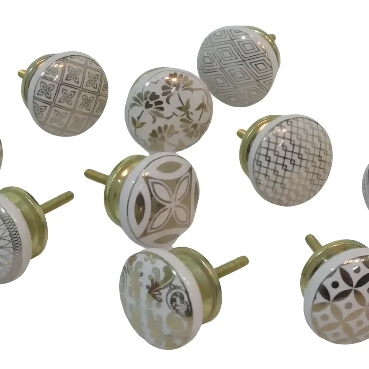 Gold Assorted Ceramic Drawer Knobs (each) - Plutus imports