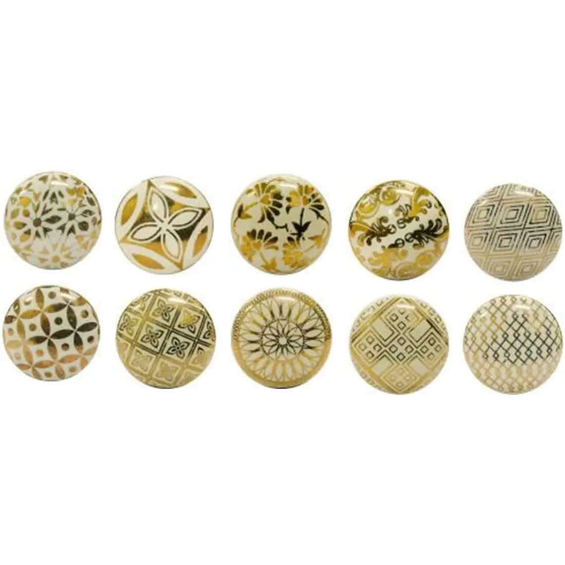 Gold Assorted Ceramic Drawer Knobs (each) - Plutus imports