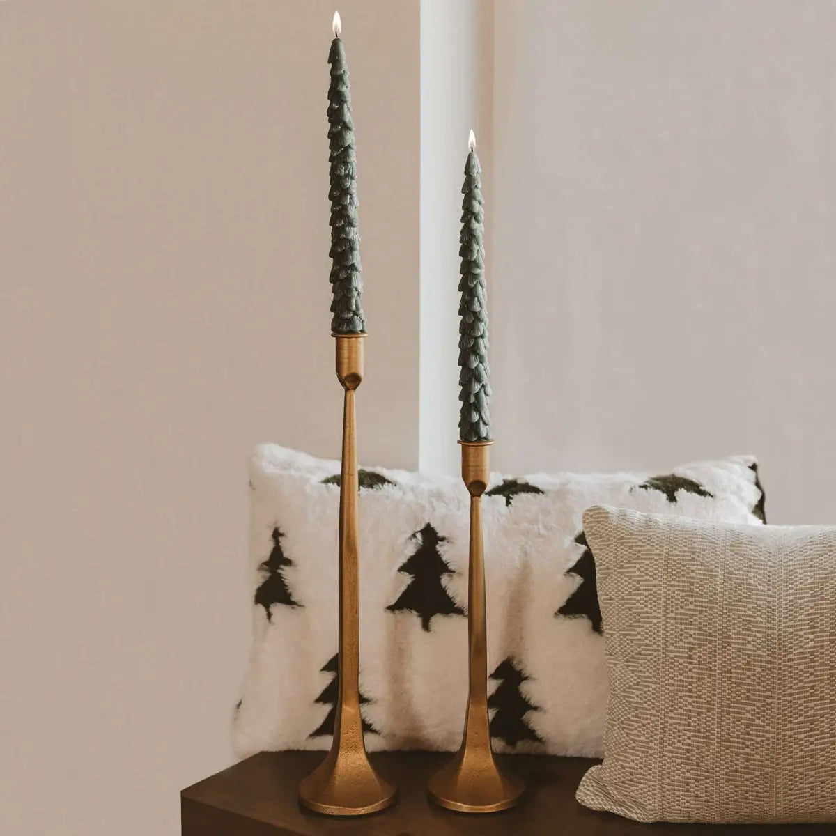 Gold Cast Iron Taper Candle Holders - Sweet Water Decor