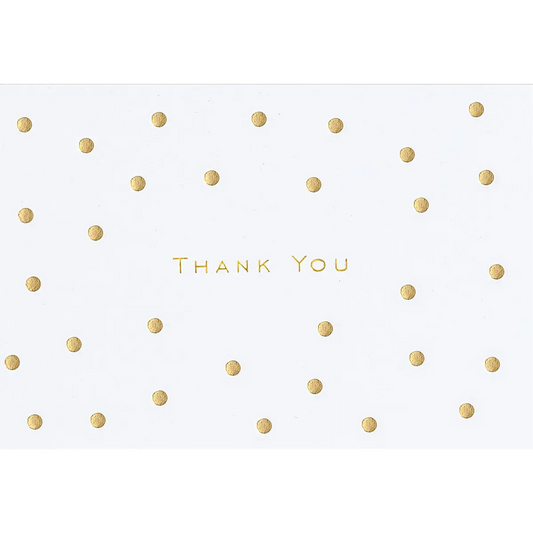 Gold Dots Thank You Note Cards Set - Peter Pauper Press