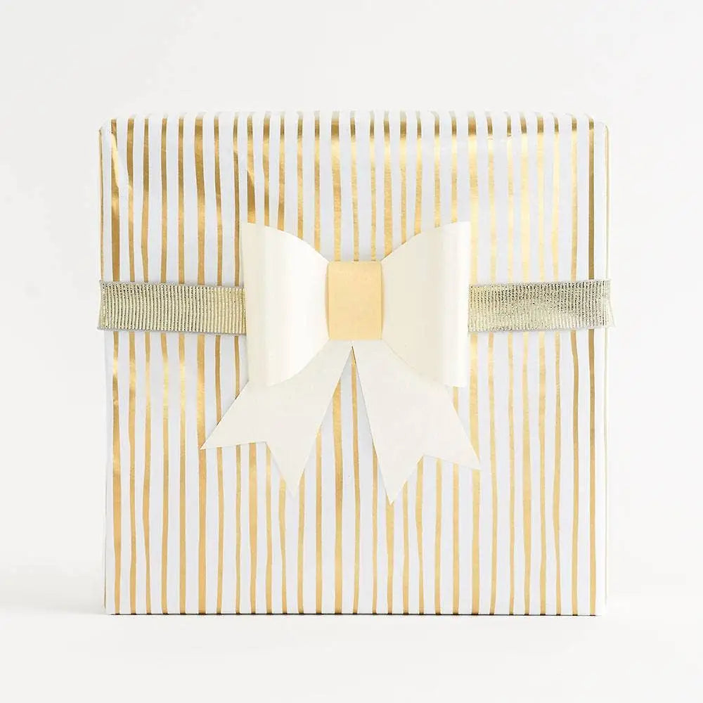 Gold Foil Stripe Gift Wrap Roll - Paper Source Wholesale