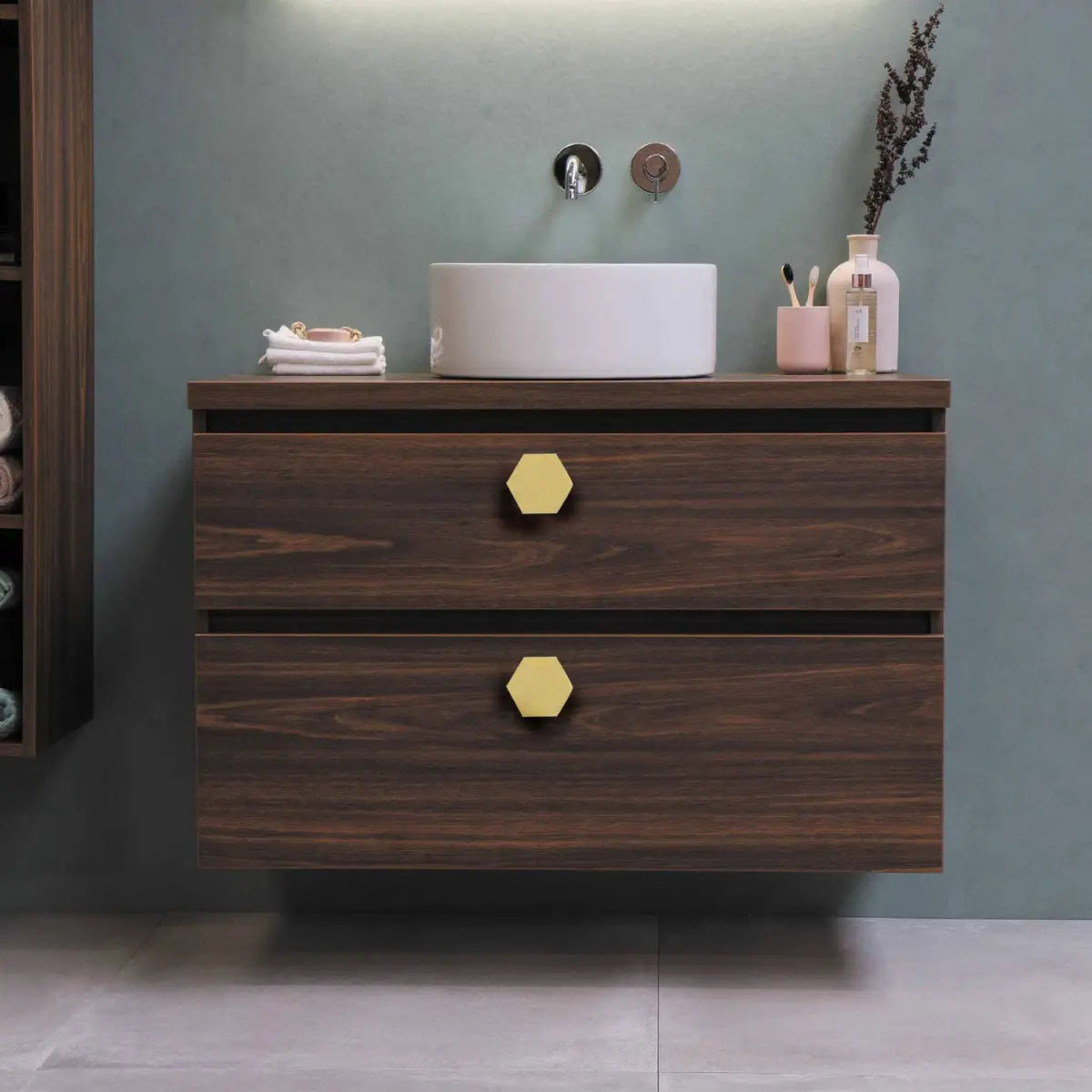 Gold Hexagon Knob (each) - Perilla Home