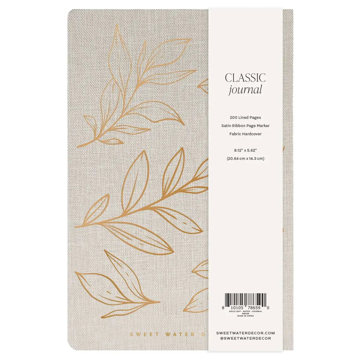 Gold Leaves Notes Journal - Sweet Water Decor