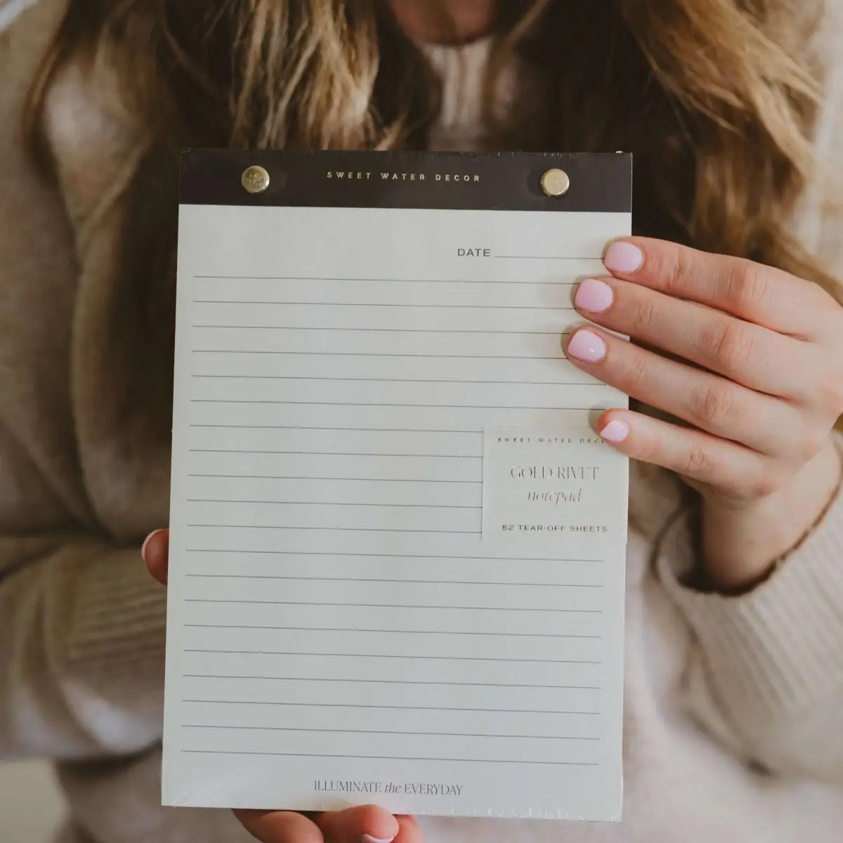 Gold Rivet Basic Notepad - Sweet Water Decor
