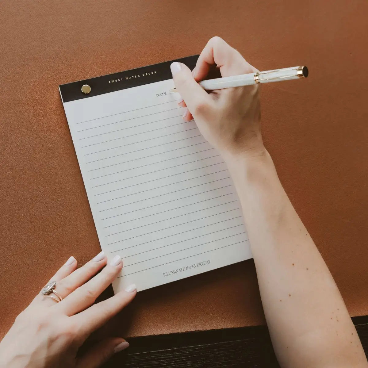 Gold Rivet Basic Notepad - Sweet Water Decor