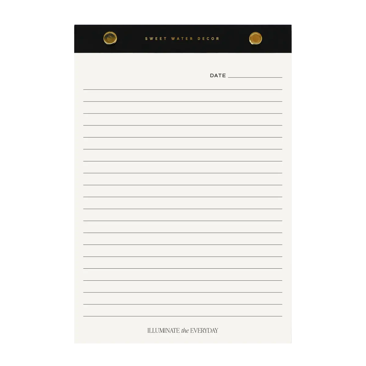Gold Rivet Basic Notepad - Sweet Water Decor