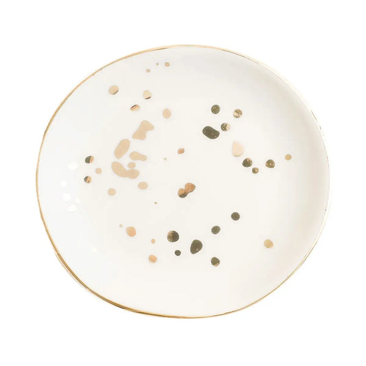 Gold Speckled Jewelry Dish - Sweet Water Decor