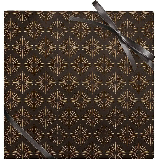Gold Starburst Gift Wrap Roll - Reusable - Paper Source Wholesale